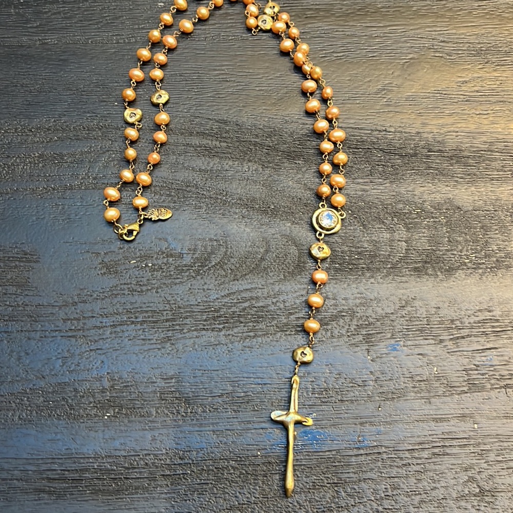 Beautiful Cross Statement Necklace - image 2